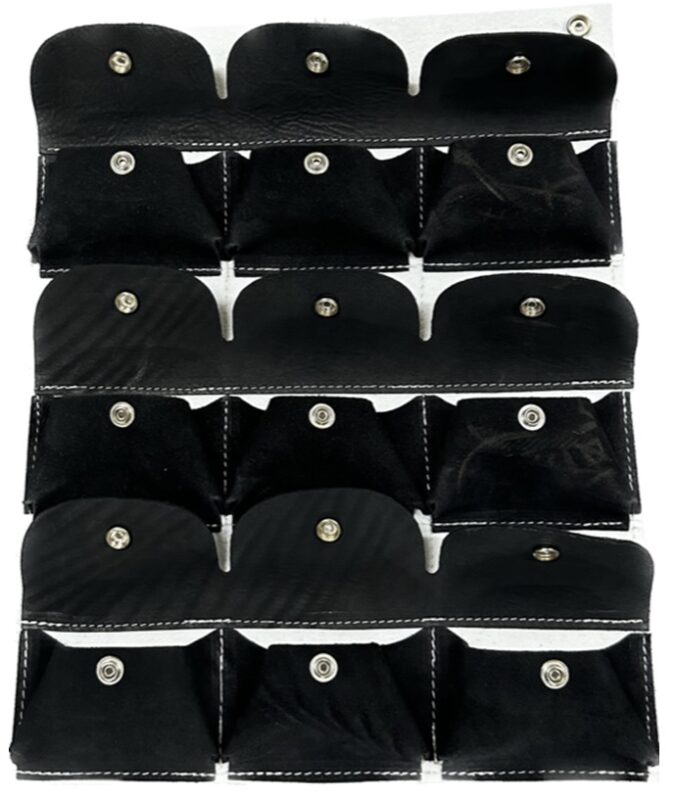 9 Pocket Leather Comb Pouch Shearing Supplies